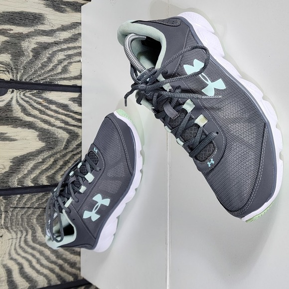 Under Armour Micro G Assert 7 Gray Womens Size US10 Running Shoes 3020674-102 - Picture 11 of 11